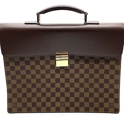 MAKE OFFER Vintage Louis Vuitton Damier Ebene Altona PM Briefcase-Never Used • $2000