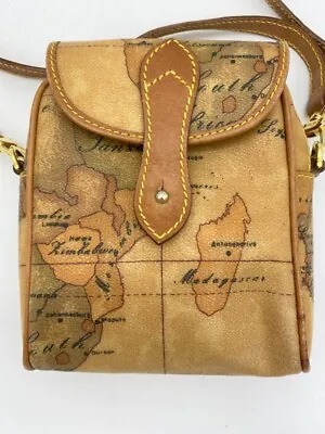 Alviero Martini 1st Classe Global Map Mini Crossbody Belt Bag Italy • $44.99