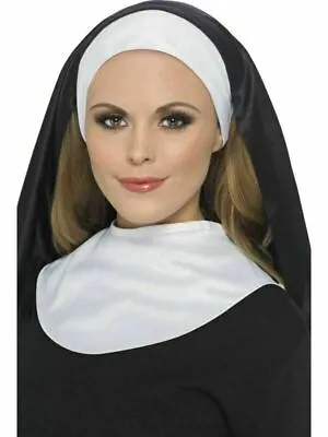 Nun Kit Headpiece Collar Habit Ladies Fancy Dress Costume Halloween Accessories • £5.85