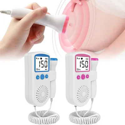 Baby Heart Beat Rate Probe Prenatal Monitor Fetal Doppler Detector Ultrasonic P3 • £10.88