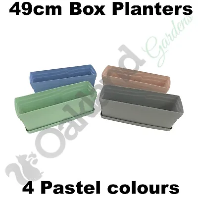 Box Planter Window Garden Trough Seed Herb Tray Plant Pot Pastel Coloured • £13.95