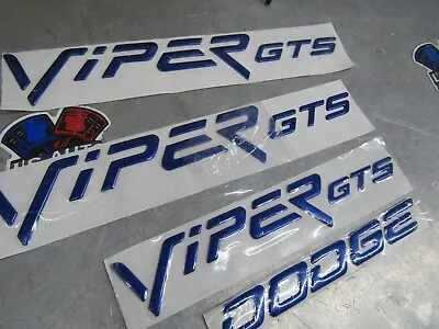 1996-2002 Dodge Viper GTS Hood & Bumper Emblem Set 4 Pc ALL COLOR OE NEW RARE • $200