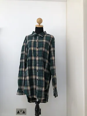 Sixth June Oversized Green Plaid Shirt Dress Large • £12.50