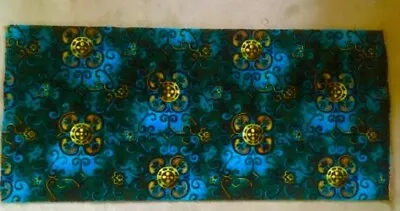 £65 • Buy VTG 1970s AXMINSTER STAIR CARPET VIBRANT TURQUOISE/GOLD 3’x6’9” 91.5cmx2.05m BN!