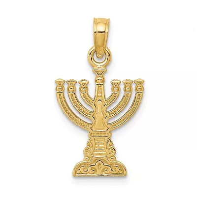 14k Yellow Gold Menorah Pendant For Womens Mens 1.15g • $168