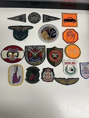 LOT Of 17 Vintage CLOTH PATCHES See On + Iron On • $9.99