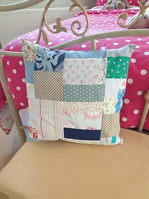 Patchwork Cushion 14  X 14  BRAND NEW Handmade One Of A Kind - Ideal Gift ❤ • £9