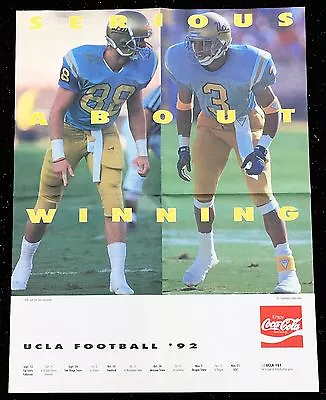 1992 UCLA Bruins 17 X 22  Coca-Cola Football Poster Schedule • $4.73