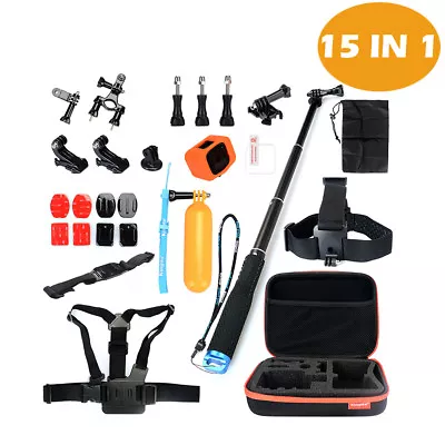 15 In 1 Accessories Kits Set Case Mount Strap Adapter For GoPro HERO5/4 Session • $99.99