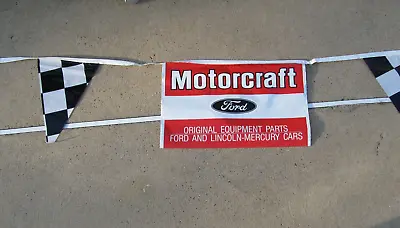 MOTORCRAFT FORD LINCOLN-MERCURY ORIGINAL EQUIPMENT PARTS FLAG BANNER 60' 80s 90s • $175