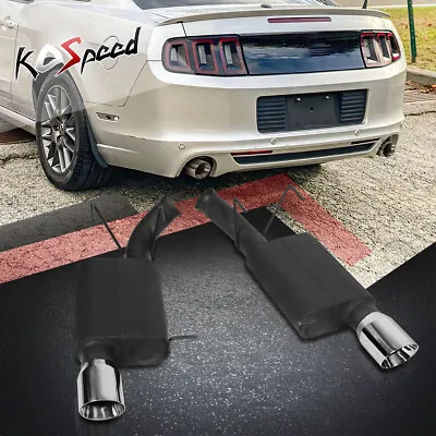 3.75  SS Muffler Tip Axle Catback Exhaust System For 13-14 Ford Mustang 5.0L • $169.99