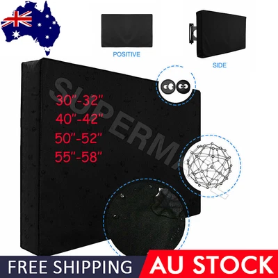 $25.12 • Buy 30-58 Inch Dustproof Waterproof TV Cover Outdoor Flat Television Protector OZ