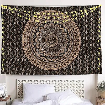 Indian Tapestry Twin Wall Hanging Mandala Throw Hippie Ombre Bohemian Decor Gift • $14.99