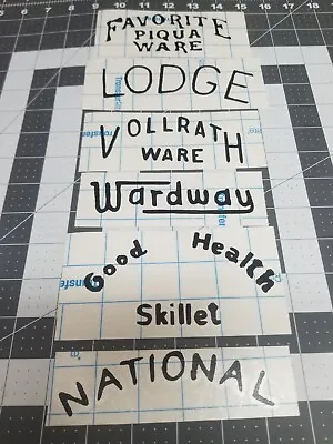 Cast Iron Collector Decals Lodge Favorite Wardway Vollrath Good Health National • $35