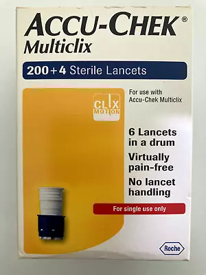 Sealed Accu Chek Multiclix Lancets 2x17 Drums = 204 Lancets Boxed Expired • £64