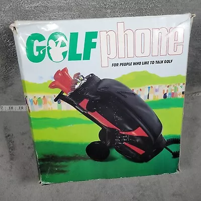 Vintage Microtel Black/Red Golf Bag Desk Telephone~c. 1989~Open Box! • $17.17