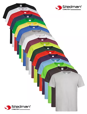 3-Pack Of Stedman Classic 100% Cotton Mens Mans Plain Tshirts Tees Tee T-Shirts • £18.99