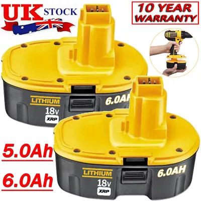 2 PACK For Dewalt 18V 6.0Ah XRP DC9096 DC9099 DE9098 Li-ion Battery Brand New • £44.89