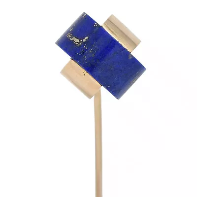 French Modernist Lapis Lazuli 18 Karat Yellow Gold Vintage Stickpin • $1040