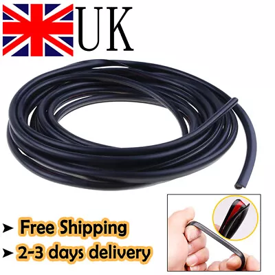 5M Black Car Door Scratch Protector Edge Seal Trim Guard Rubber Strip Universal • £5.15