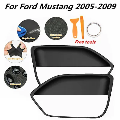 For 2005-2009 Ford Mustang Pair Interior Door Panel Insert Hard Cover Black 2X • $30.59