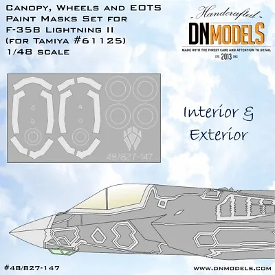 F-35B Lightning II Canopy Wheels & EOTS Paint Masks Set Tamiya 1/48 DN Models • $17.99