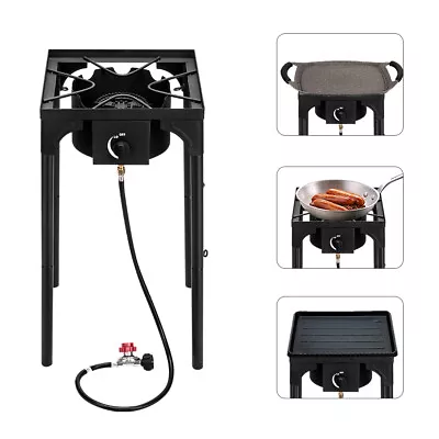 75000BTU Outdoor Stove Propane 1 Burner Cooking Gas Cooker BBQ Grill Camping • $69.69