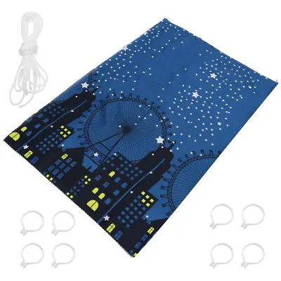  Protection Net Bedroom Cabin Decor Blackout Cloth City Star Curtain • £19.69