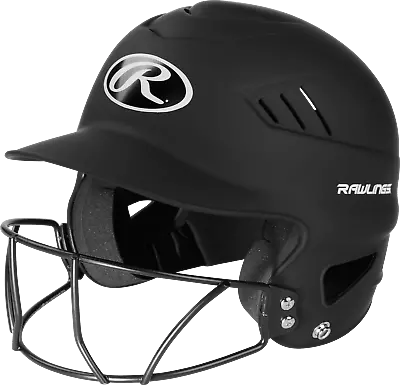 Youth Fastpitch Softball Batting Helmet With Face Shield Matte Black • $34.97