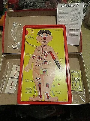 1965 OPERATION Skill Game By Milton Bradley 100%completeCLEAN SOLID BOXALL USA • $15.99