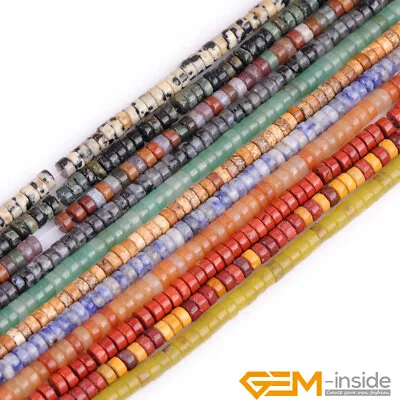 2x4mm Assorted Gemstones Rondelle Heishi Spacer Loose Beads For Jewelry Making A • $5.94