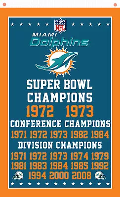 Miami Dolphins Football Team Memorable Flag 90x150cm 3x5ft Best Banner • $14.95