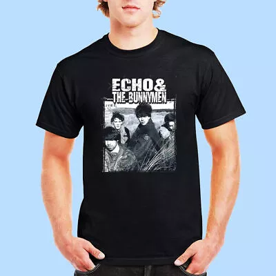 SALE!!_Echo & The Bunnymen Classic Mens Black T-Shirt Size S-5XL • $19.99