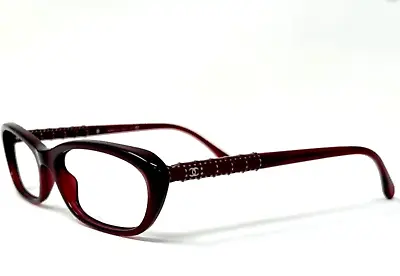 CHANEL  Womens Eyeglasses -  3215 539 - Red / Bordeaux - Studded Detail • $320