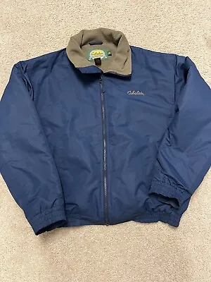 Cabelas Outdoor Gear Fleece Lined Jacket Mens Sz XL Reg Blue Full Zip • $14