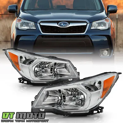 2014-2016 Subaru Forester Halogen Model Chrome Headlights Headlamps Left+Right • $135.99