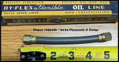 NOS 1940-1950 Mopar Flex Oil Line 1934-1954 Plymouth Dodge Truck DeSoto Mopar • $15.75