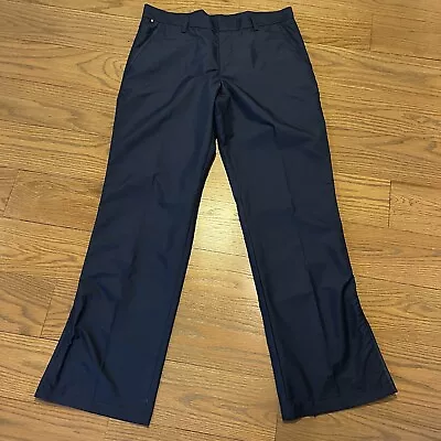 J Lindeberg Troyan Micro Twill Golf Pants Men 33/34x32 Water Resistant Blue DESC • $23