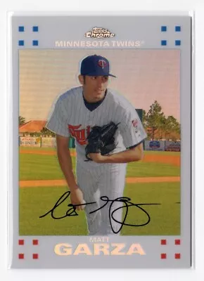 Baseball Card - 2007 Matt Garza 204 White Ref. - Minnesota Twins Chrome /660 • $1.94