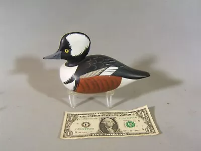 Vintage Miniature Hooded Merganser Duck Decoy GREENS Baltimore Md • $20
