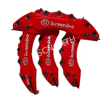 Red Caliper Cover Brembo 3D Style Universal Brake Disc 4 Pcs Set • $17.18