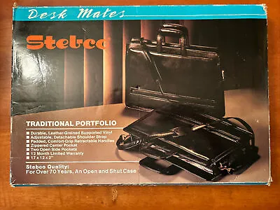 Vintage Portfolio Case Stebco 17x12x2” Grey Shoulder Strap • $10