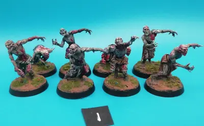 8 X Well Painted Zombies - Warhammer Undead Ghouls D&D Mantic RPG 28mm Ref:1 • $47.31