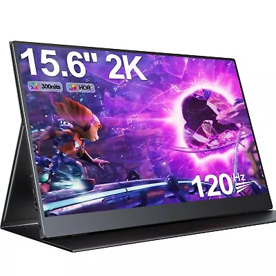 120Hz Gaming Monitor UPERFECT 15.6  2K Portable Monitor USB-C Monitor 100%sRGB • $129.99