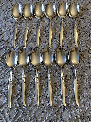 12 Pieces Rogers Premier Oneida Ltd LA ROSE Stainless 6 Teaspoons 6 Tablespoons • $36.99