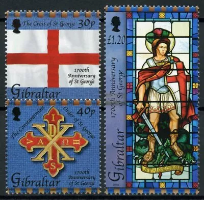 Gibraltar 2003 MNH Historical Figures Stamps St George Saints Flags 3v Set • £2.37