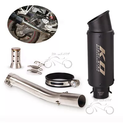 Slip For Yamaha YZF R6 1998-2005 Black Muffler Tips Exhaust Mid Tail Pipe System • $127.16