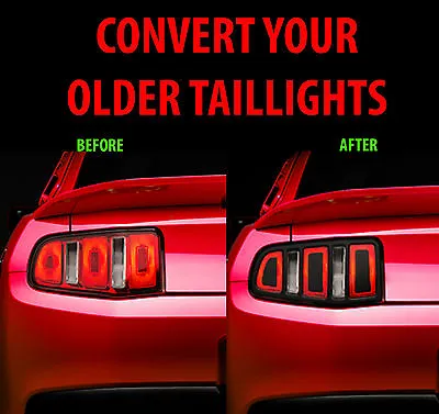 2011 Ford Mustang Vinyl Tail Light Black Dark Tint Conversion Kit GT 2013 Style  • $39.50