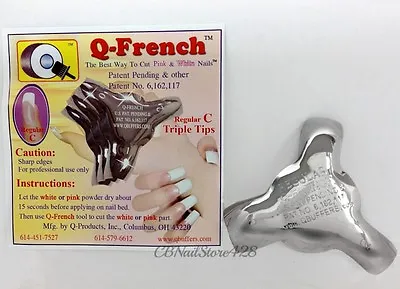 Q French - Acrylic Gel Nails Pink & White Cutter Tool -Regular C TRIPLE TIPS • $22.99