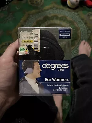 Degrees By 180s Mens Discovery Ear Warmers Black Fleece Behind Head Adjustable • $15